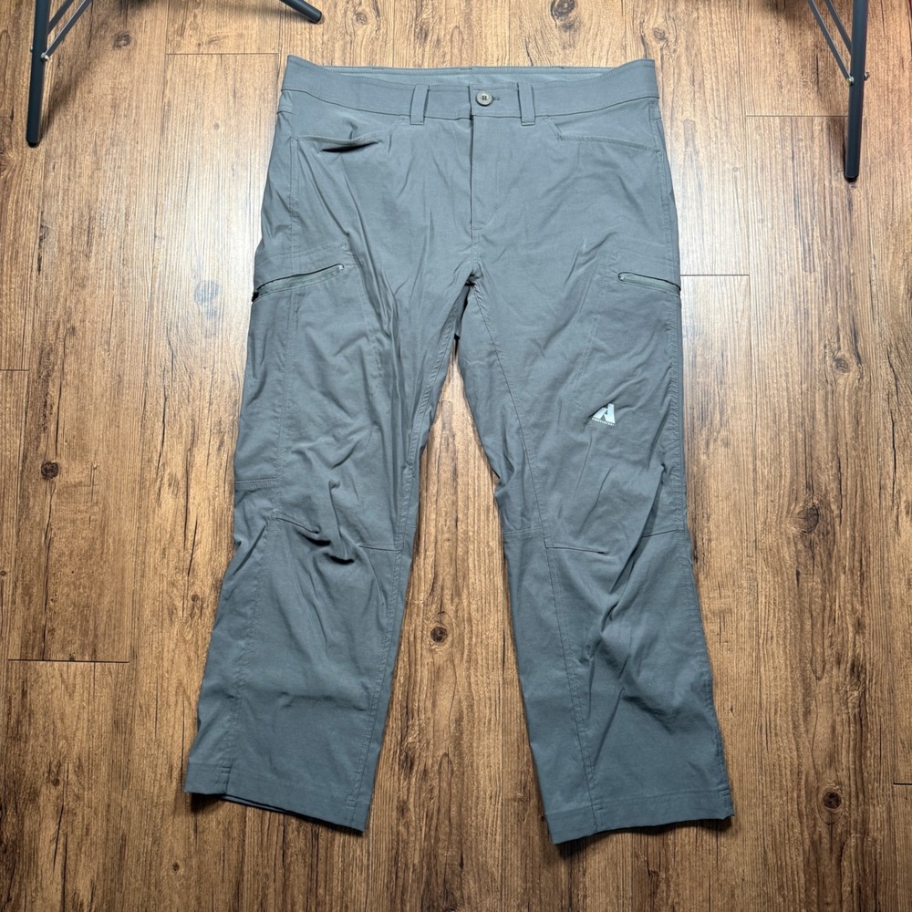 Eddie Bauer First Ascent‎ Guide Pro Pants Mens 38x30 Gray Hiking Cargo Stretch
